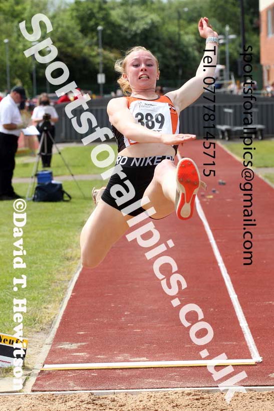 Womens under-20s long jump, 2021 Northern Senior and Under-20s Champs., Leigh. Photo: David T. Hewitson/Sports for All Pics